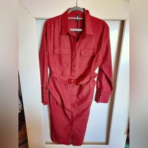 NWT Belted Collared Dress